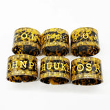 Tortoiseshell Cuff Bangles Bracelets With Flowers