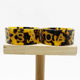 Tortoiseshell Cuff Bangles with Flowers - Island Names Bracelets