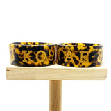 Tortoiseshell Cuff Bangles with Flowers - Island Names Bracelets