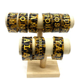 Tortoiseshell Cuff Bangles with Flowers - Island Names Bracelets