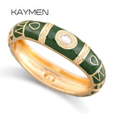Colorful Enamel Bracelet Cuff Bangle Statement Jewelry