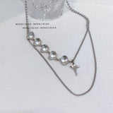 Cross Pendant Necklace Hiphop Punk Clavicle Chain Sweet Charm Jewelry