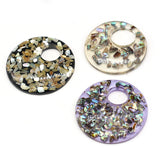 Resin Shell Pendant Big Hole Beads Charms for DIY Necklace Earring Making