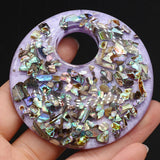 Resin Shell Pendant Big Hole Beads Charms for DIY Necklace Earring Making