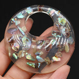 Resin Shell Pendant Big Hole Beads Charms for DIY Necklace Earring Making