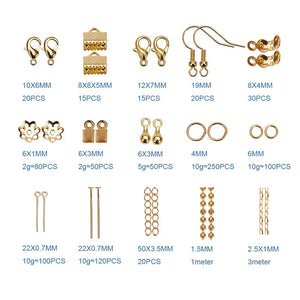 DIY Earring Accessories Kit: Various Materials Boxed
