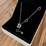 Zircon D Tassel Star Pendant Necklace Ladies Jewelry Gift