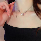 Zircon D Tassel Star Pendant Necklace Ladies Jewelry Gift