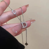 Zircon D Tassel Star Pendant Necklace Ladies Jewelry Gift