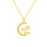 Titanium Steel Moon Necklace for Ladies High Jewelry Party