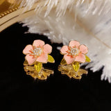 Delicate Flower Stamens Pearl Earrings Wedding Party