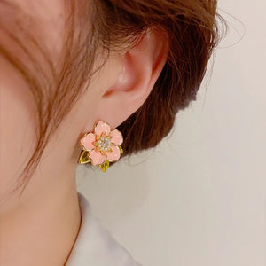 Delicate Flower Stamens Pearl Earrings Wedding Party