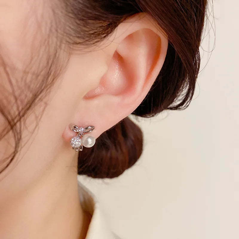 High-end Cubic Zircon Pearl Earrings for Women