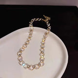 Zircon Pearl Clavicle Necklace Wedding Jewelry Gift