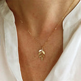 Maple Leaf Necklace Leaf Pendant Charm Chain Necklace For Women Men Gift