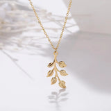Maple Leaf Necklace Leaf Pendant Charm Chain Necklace For Women Men Gift