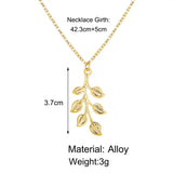 Maple Leaf Necklace Leaf Pendant Charm Chain Necklace For Women Men Gift