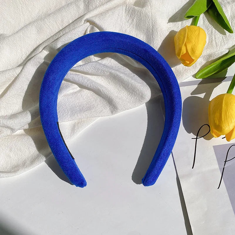 Solid Fabric Sponge Headband for Girls