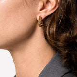 Geometry Hollow Earrings Silver