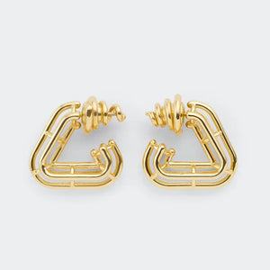 Geometry Hollow Earrings Silver