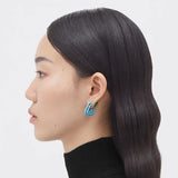 Geometry Hollow Earrings Silver