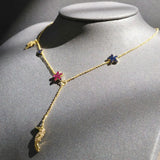 Tropical Forest Flowers Birds Adjustable Necklace Tassel Long Women Gift