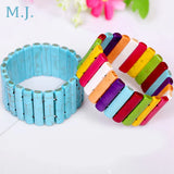 Turquoise Stone Bracelet for Women Elastic Bangles Jewelry Party Gift
