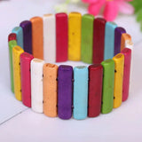 Turquoise Stone Bracelet for Women Elastic Bangles Jewelry Party Gift