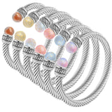 Crystal Stainless Steel Bangle for Women