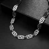 Unisex Stainless Steel Cuban Chain Necklace Silver Punk Hip Hop Jewelry