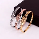 Vintage Abacus Titanium Steel Bracelet Rose Carabiner Jewelry