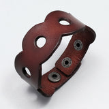 Vintage Punk Hollow Leather Bracelets for Men and Women