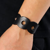 Vintage Punk Hollow Leather Bracelets for Men and Women