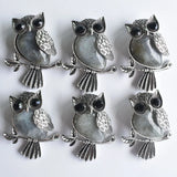 Vintage Copper Plated Owl ShimmerStone Pendants for Jewelry Making 8pcs/lot