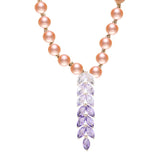 Freshwater Pearl Necklace Zircon Pendant Fine Jewelry for Women