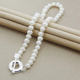 Freshwater Pearl Necklaces 925 Silver Jewelry for Women