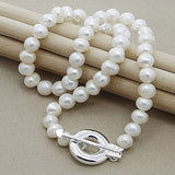 Freshwater Pearl Necklaces 925 Silver Jewelry for Women