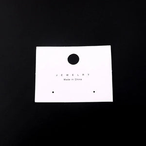 200pcs Paper Earrings Card 6x8cm Logo Jewelry Earring Packaging Display Cards