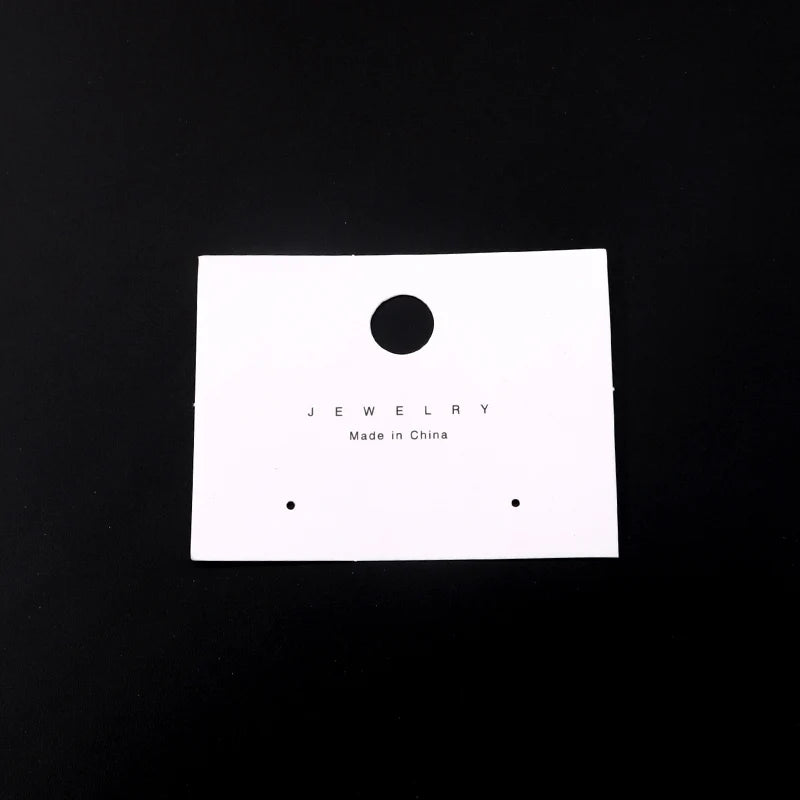 200pcs Paper Earrings Card 6x8cm Logo Jewelry Earring Packaging Display Cards