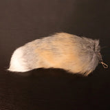 Wolf Fox Tail Fur Keychain Pom Pom Pendant Car Keyring Holder Bag Charm