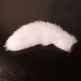 Wolf Fox Tail Fur Keychain Pom Pom Pendant Car Keyring Holder Bag Charm