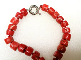 Red Coral Stone Bead Bracelet 18-20cm 7.8''
