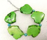 Green Stone Baroque Bead Bracelet 18-20cm 7.8''