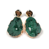 12 Colors Natural Stone Irregular Crystal Agates Earrings 20x25-25x35mm