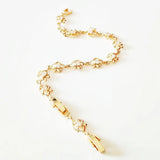 Rose Gold Flower Bracelet with Cubic Zirconia for Women, Elegant Fashion Jewelry