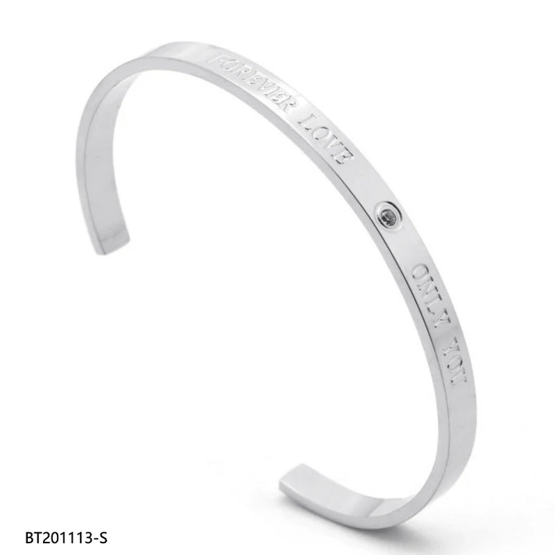 Women Bracelets Charms Letters Bangle Engagement BT201113