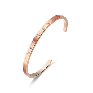 Women Bracelets Charms Letters Bangle Engagement