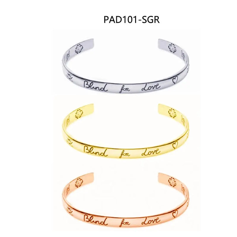 Women Bracelet with Charms Letters Bangle for Engagement