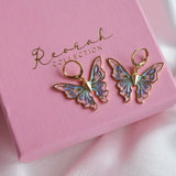 Double Thai Pop Butterfly Pearl Necklace
