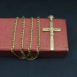 Stainless Steel Cross Necklace for Women 60/70CM Chain Pendant